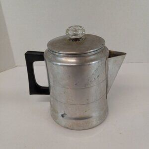 Comet "The Popular Aluminum" Stovetop Coffee Maker 7 Cup VTG MCM 1960's Camp RV